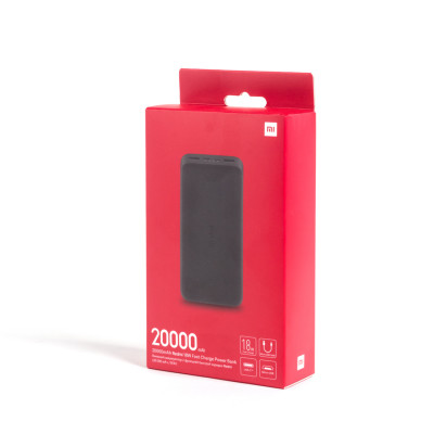 Портативный внешний аккумулятор Xiaomi Redmi Power Bank 20000mAh (18W Fast Charge) Черный