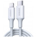 Кабель Ugreen US171 Lightning To Type-C 2.0 Male Cable White 1.5M, 60748