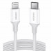 Кабель Ugreen US171 Lightning To Type-C 2.0 Male Cable White 1.5M, 60748