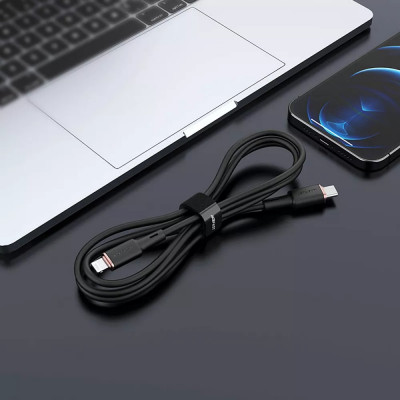 Кабель ACEFAST USB-C-Lightning, C2-01, силикон цинкового сплава, черный