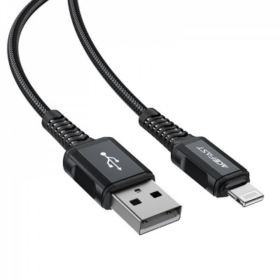 Кабель ACEFAST USB-C-Lightning, C4-02, 1.8м, алюминий, черный