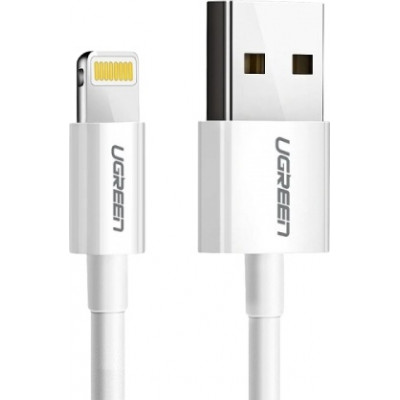 Кабель Ugreen US155 Lightning To USB 2.0 A Male Cable/White 1M, 20728