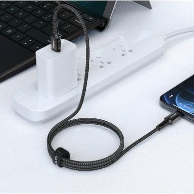 Кабель ACEFAST USB-C-Lightning, C1-01, алюминий, черный