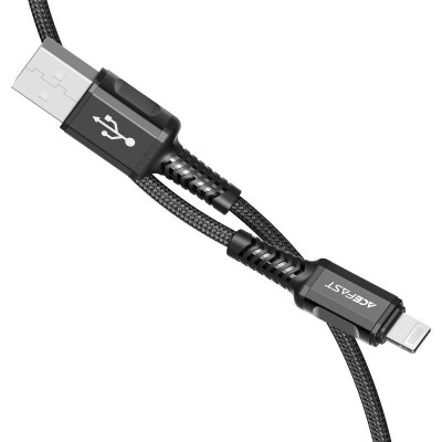 Кабель ACEFAST USB-A-Lightning, C1-02, алюминий, черный