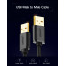 Кабель UGREEN US102 USB 2.0 A Male to A Male Cable 2m (Black) 10311