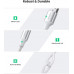 Кабель UGREEN US288 USB-A 2.0 to USB-C Cable Nickel Plating Aluminum Braid 1.5m (White)