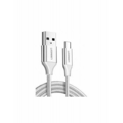 Кабель UGREEN US288 USB-A 2.0 to USB-C Cable Nickel Plating Aluminum Braid 1.5m (White)