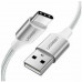 Кабель UGREEN US288 USB-A 2.0 to USB-C Cable Nickel Plating Aluminum Braid 1.5m (White)