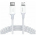 Кабель Ugreen US171 Lightning To Type-C 2.0 Male Cable White 1M, 10493