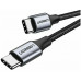 Кабель UGREEN US261 USB 2.0 C M/M Round Cable Nickel Plating Aluminum Shell 1m (Gray Black)