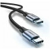 Кабель UGREEN US261 USB 2.0 C M/M Round Cable Nickel Plating Aluminum Shell 1m (Gray Black)