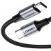 Кабель UGREEN US261 USB 2.0 C M/M Round Cable Nickel Plating Aluminum Shell 1m (Gray Black)