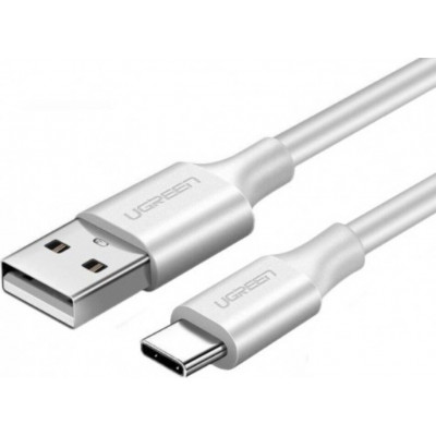 Кабель UGREEN US288 USB-A 2.0 to USB-C Cable Nickel Plating Aluminum Braid 2m (White)