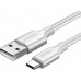 Кабель UGREEN US288 USB-A 2.0 to USB-C Cable Nickel Plating Aluminum Braid 2m (White)