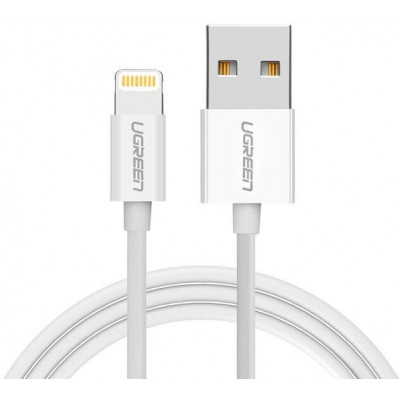 Кабель Ugreen US155 Lightning To USB 2.0 A Male Cable/White 1.5M, 80315