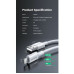 Кабель Ugreen US155 Lightning To USB 2.0 A Male Cable/White 1.5M, 80315