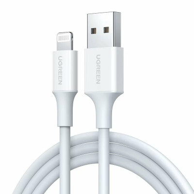 Кабель Ugreen US155 Lightning To USB 2.0 A Male Cable/White 1.5M, 80315