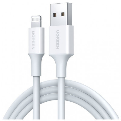 Кабель Ugreen US155 Lightning To USB 2.0 A Male Cable/White 2M, 20730