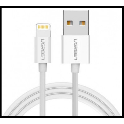 Кабель Ugreen US155 Lightning To USB 2.0 A Male Cable/White 2M, 20730