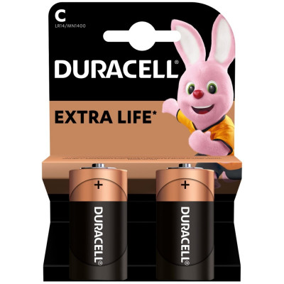 Батарейка Duracell Basic C2 K2 Щелочной элемент питания (2 шт.)