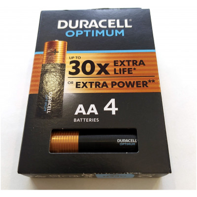 Duracell батарейка OPTIMUM AA 4BKP CEE (5000394158696)