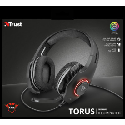 Наушники гарнитура игровая Trust GXT 455 Torus RGB с подсветкой