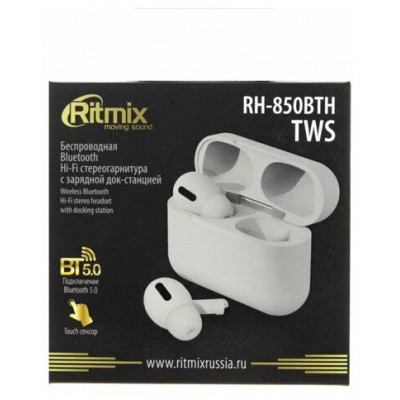 Наушники-вкладыши беспроводные Ritmix RH-850BTH TWS черный