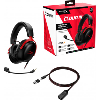 Гарнитура игровая HyperX Cloud III Red (727A9AA)