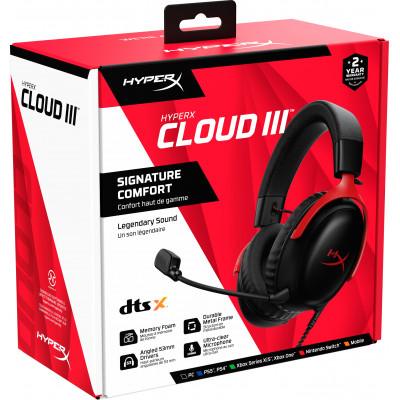 Гарнитура игровая HyperX Cloud III Red (727A9AA)