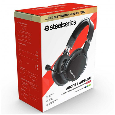 Наушники-гарнитура игровые SteelSeries Arctis 1 Wireless 61512 черный
