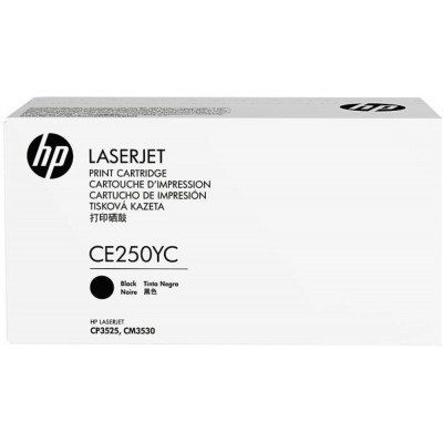 Картридж HP CE250YC, 12000 стр, черный