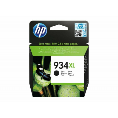 HP 934XL, Оригинальный струйный картридж HP увеличенной емкости, Черный (C2P23AE)