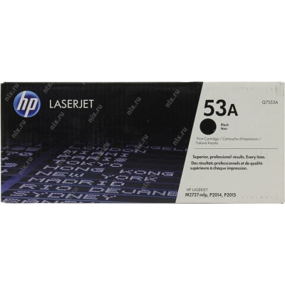 Картридж лазерный HP Q7553A, черный, На 3000 страниц (5% заполнение) для HP LaserJet P2014/P2015