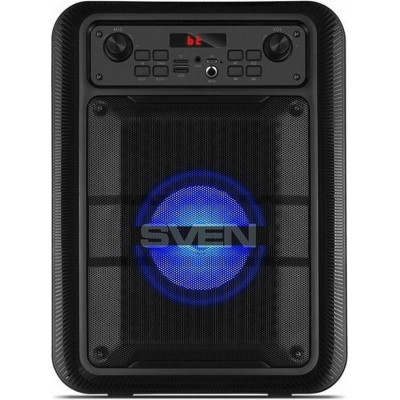 Колонка SVEN PS-400, black (12W, TWS, Bluetooth, FM, USB, microSD, LED-display, 1200mA*h)