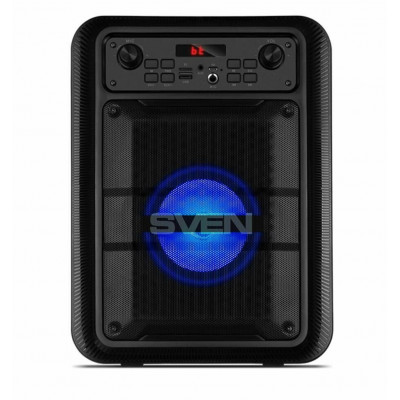 Колонка SVEN PS-400, black (12W, TWS, Bluetooth, FM, USB, microSD, LED-display, 1200mA*h)