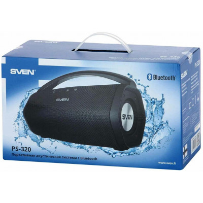 Колонка SVEN PS-320, black (15W, Waterproof (IPx7), Bluetooth, 2000mA*h)