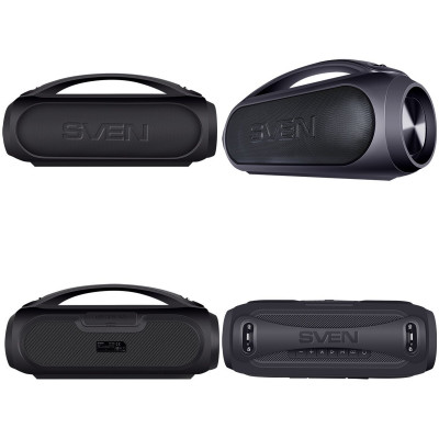 Колонка SVEN PS-380, black (40W, Waterproof (IPx5), TWS, Bluetooth, FM, USB, 3000mA*h)