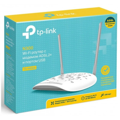 TP-Link TD-W8968(RU)  Беспроводной маршрутизатор 300Mб  4 порт RJ45 + 1 порт USB