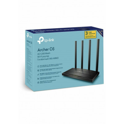 TP-Link Archer C6 AC1300 MU-MIMO Wi-Fi гигабитный роутер