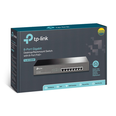 Коммутатор TP-Link TL-SG1008MP