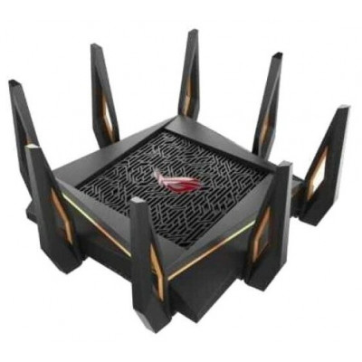 Wi-Fi Роутер ASUS ROG Rapture GT-AX11000, Wi-Fi 6, 802.11ax, AX11000, 1x1Gb WAN, 4x1Gb LAN, 1x2,5Gb, 2xUSB 3.1, AiMesh, Game Boost, Game Radar, Alexa, Ai Protection Pro, Adaptive QoS,