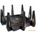 Wi-Fi Роутер ASUS ROG Rapture GT-AX11000, Wi-Fi 6, 802.11ax, AX11000, 1x1Gb WAN, 4x1Gb LAN, 1x2,5Gb, 2xUSB 3.1, AiMesh, Game Boost, Game Radar, Alexa, Ai Protection Pro, Adaptive QoS,