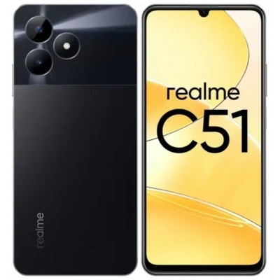 Смартфон Realme C51 4+128 Gb Carbon Black RMX3830 INT+NFC (RU)