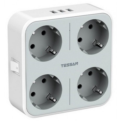 Сетевой фильтр Tessan TS-302-DE серый