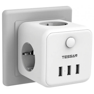 Сетевой фильтр Tessan TS-301-DE серый