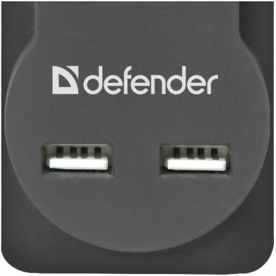 Сетевой фильтр Defender DFS 753 - 3,0 М, 2xUSB, 2.1A, 5 outlets