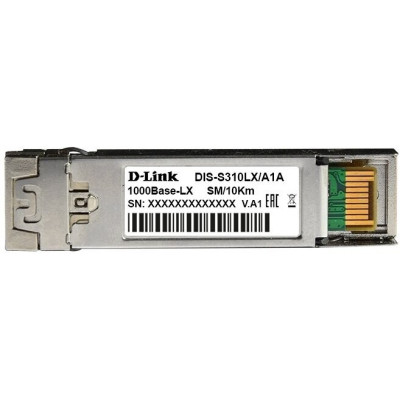 D-Link DIS-S310LX/A1A SFP-трансивер с 1 портом 1000Base-LX для одномодового оптического кабеля (до 1