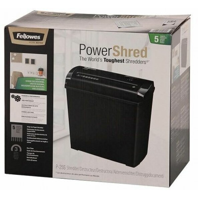 Шредер Fellowes® Powershred® P-25S, DIN P-1, 7 мм, 5лст, 11 лтр.,