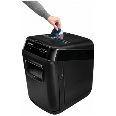 Шредер Fellowes® AutoMax® 200C, автоподача, DIN P-4, 4х38мм, 200 лст. авто, 10 ручн., 32 лт