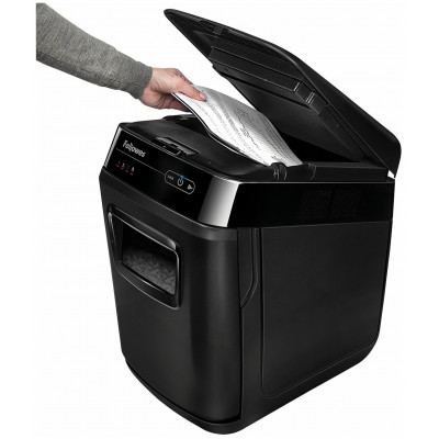 Шредер Fellowes® AutoMax® 200C, автоподача, DIN P-4, 4х38мм, 200 лст. авто, 10 ручн., 32 лт